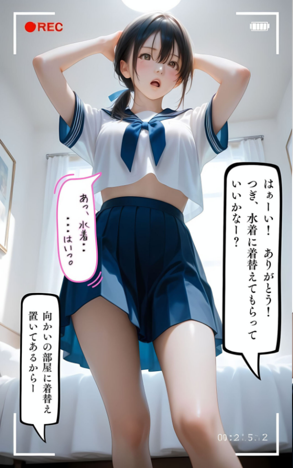 エロ漫画:水着撮影会のはずが、いつのまにかおぢさんち〇ぽに沼る話1 モザイク版 hitomi サンプル画像