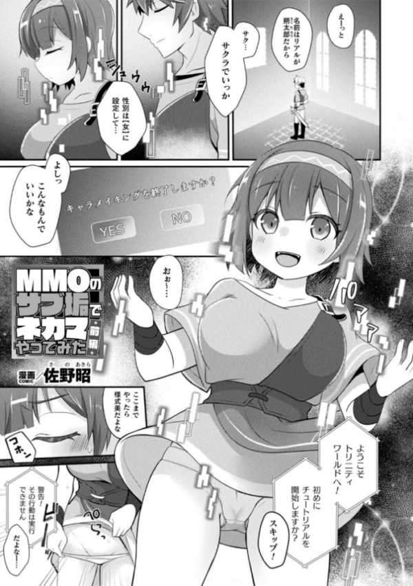 エロ漫画：MMOのサブ垢でネカマやってみた 前編【単話】   hitomi サンプル画像