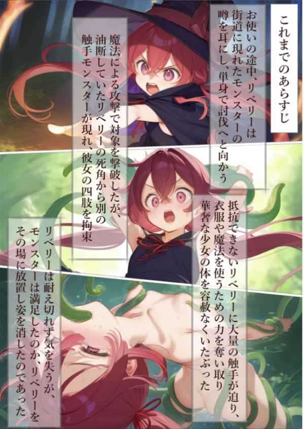 エロ漫画：魔女見習いリベリーのお使い2 モザイク版   hitomi サンプル画像