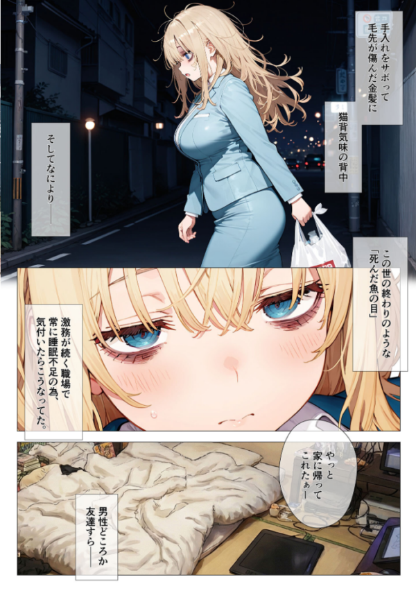 エロ漫画：エロ漫画の国のアリス -29歳限界女子が漫画の世界を堪能する- モザイク版   hitomi サンプル画像