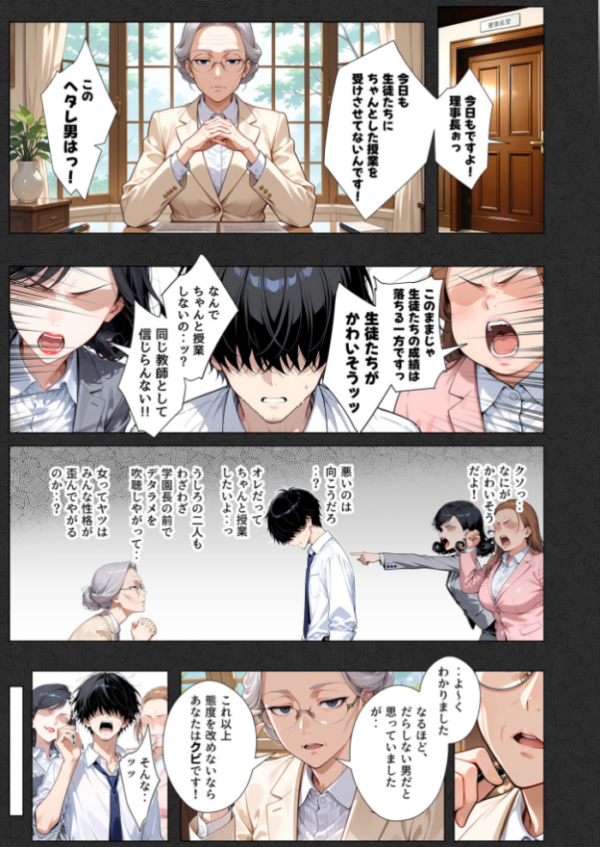 エロ漫画：セックスカースト逆転世界 〜貞操観念も美醜も逆転！冴えない俺は無双する〜（1）   hitomi サンプル画像