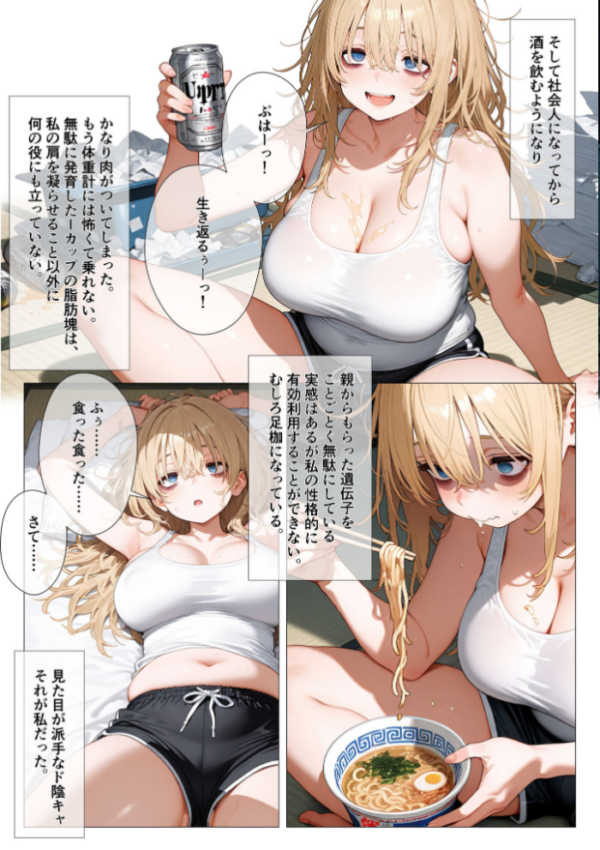 エロ漫画：エロ漫画の国のアリス -29歳限界女子が漫画の世界を堪能する- モザイク版   hitomi サンプル画像