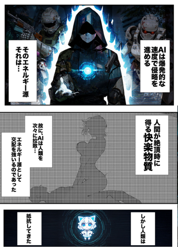 エロ漫画：AIが支配する世界で人類を裏切った俺は正義の魔法少女をドスケベ●●する モザイク版   hitomi サンプル画像