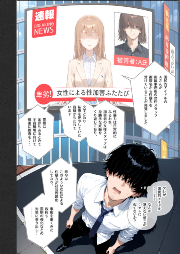 エロ漫画：セックスカースト逆転世界 〜貞操観念も美醜も逆転！冴えない俺は無双する〜（1）   hitomi サンプル画像