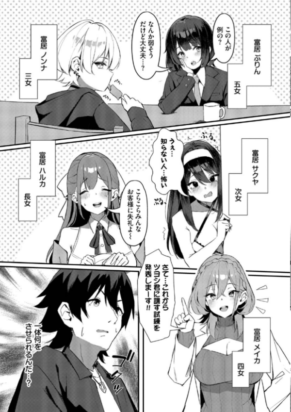 エロ漫画：ビッチ五姉妹攻略ゲーム【デジタル特装版】【FANZA限定版】   hitomi サンプル画像