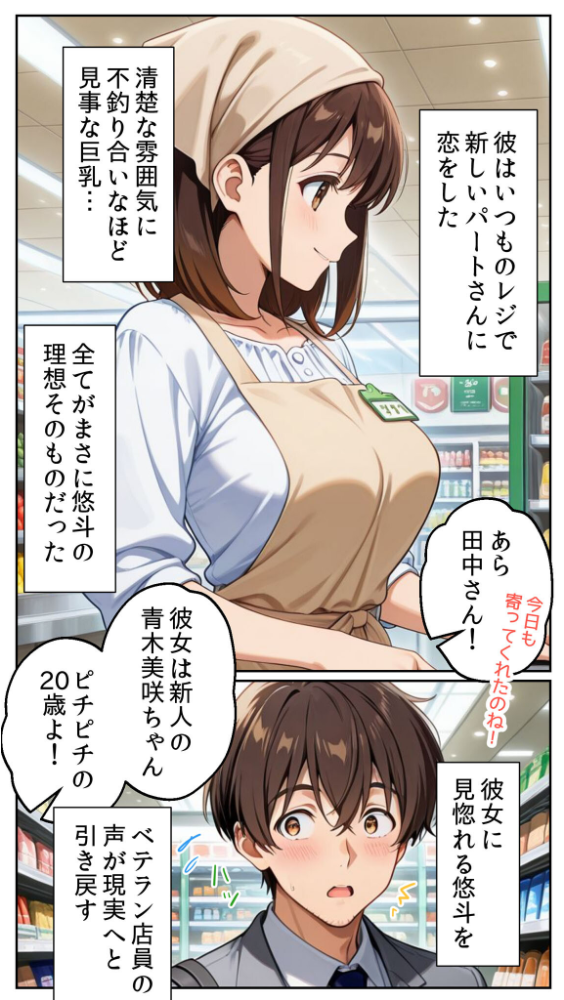 エロ漫画：●●を盛られた清楚な人妻パート（20）を寝取ったら禁断の関係が始まった話 モザイク版   hitomi サンプル画像