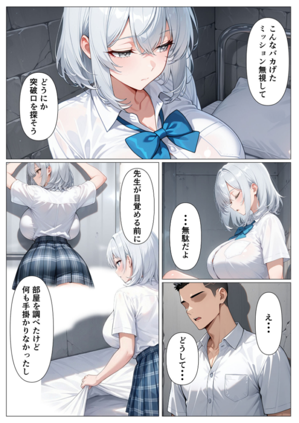 エロ漫画：教え子のダウナーギャルをイかせないと出られない部屋 モザイク版   hitomi サンプル画像