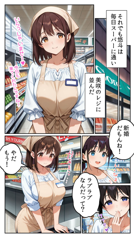 エロ漫画：●●を盛られた清楚な人妻パート（20）を寝取ったら禁断の関係が始まった話 モザイク版   hitomi サンプル画像