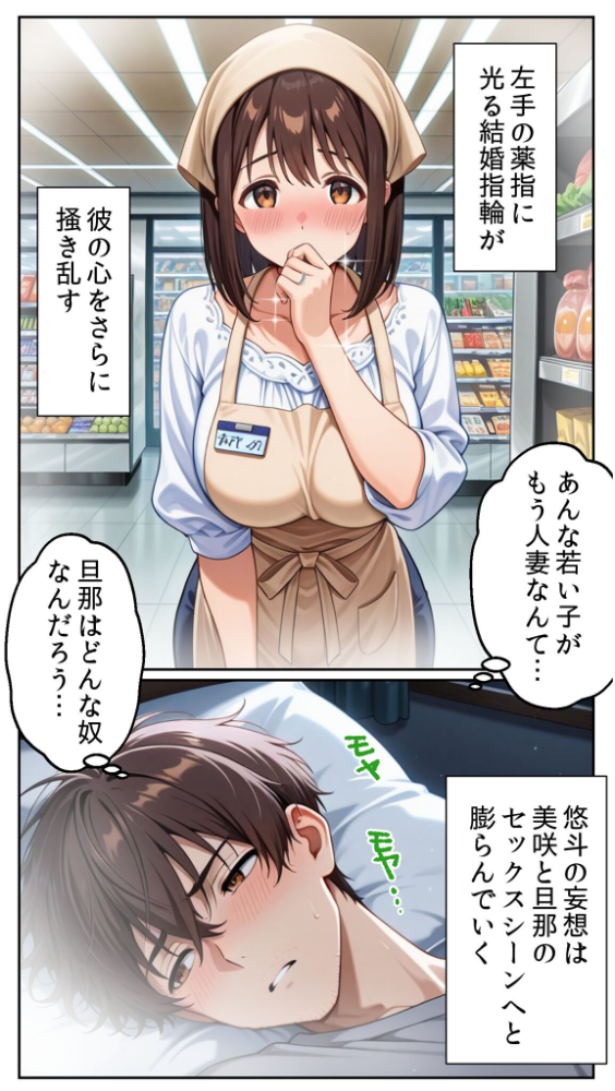 エロ漫画：●●を盛られた清楚な人妻パート（20）を寝取ったら禁断の関係が始まった話 モザイク版   hitomi サンプル画像