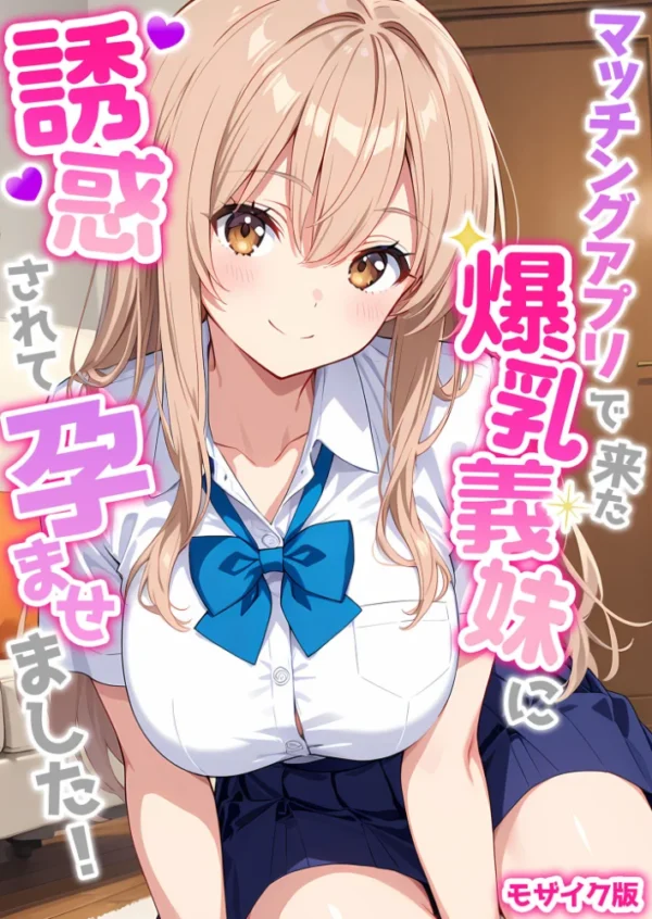 エロ漫画:マッチングアプリで来た爆乳義妹に誘惑されて孕ませました! モザイク版 hitomi サンプル画像