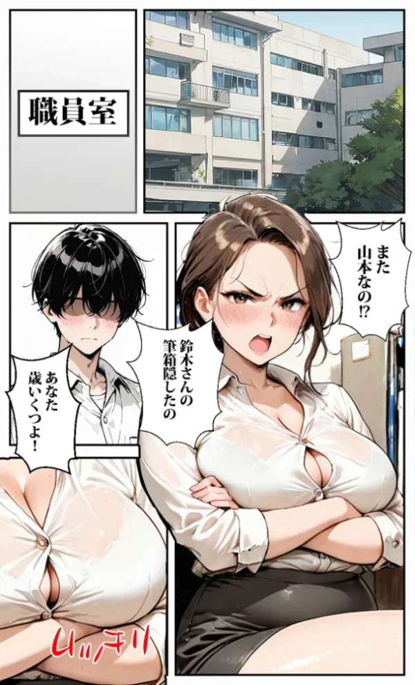 エロ漫画:マチアプで出会った女●師がオナホになっちゃった モザイク版 hitomi サンプル画像