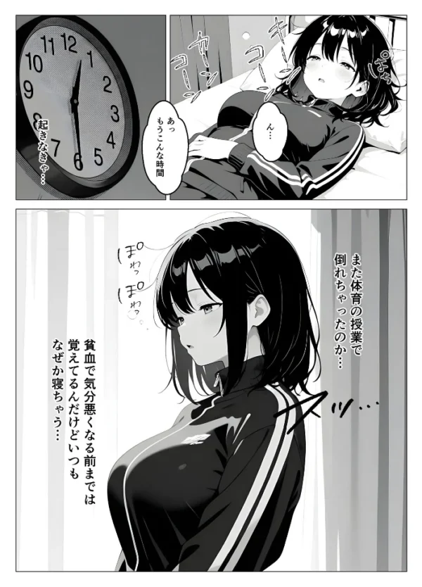 エロ漫画:保健室常連の●●●●を寝ている間に犯●まくる話 モザイク版 hitomi サンプル画像