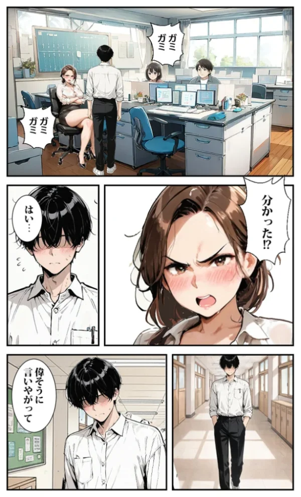 エロ漫画:マチアプで出会った女●師がオナホになっちゃった モザイク版 hitomi サンプル画像