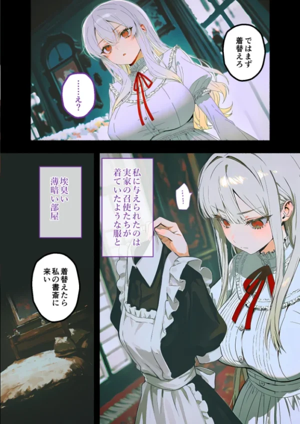 エロ漫画:メイド堕ち令嬢開発録02 〜白き矜持が赤く穢れる初夜〜 hitomi サンプル画像