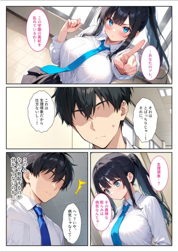 エロ漫画:快楽に目覚めた無垢な爆乳風紀委員長とドMなギャル保健医に射●管理されています! モザイク版 hitomi サンプル画像