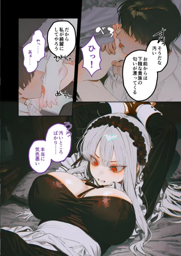 エロ漫画:メイド堕ち令嬢開発録02 〜白き矜持が赤く穢れる初夜〜 hitomi サンプル画像