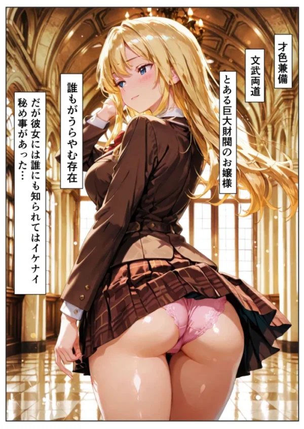 エロ漫画:完璧●●会長アリスの聖水〜変態な彼女と僕が繋がった日 モザイク版 hitomi サンプル画像