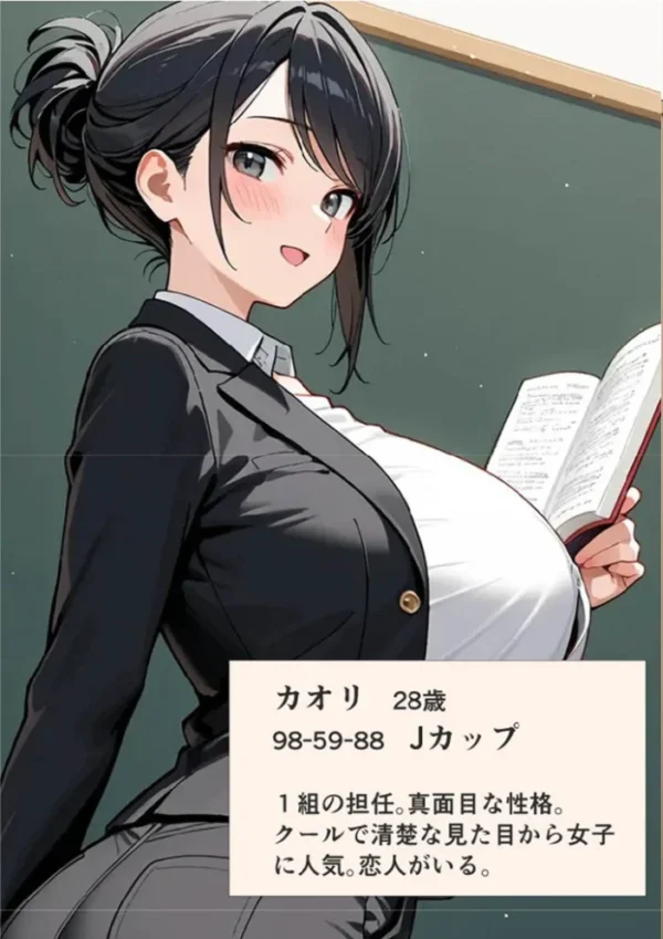 エロ漫画:闘乳日誌-美人巨乳教師対決- モザイク版 hitomi サンプル画像