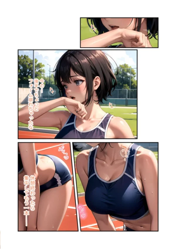 エロ漫画:陰キャの僕、透視の力を手に入れる。第二十一話 〜陸上部女子の濡れた小麦肌と乱れるペース〜 モザイク版 hitomi サンプル画像