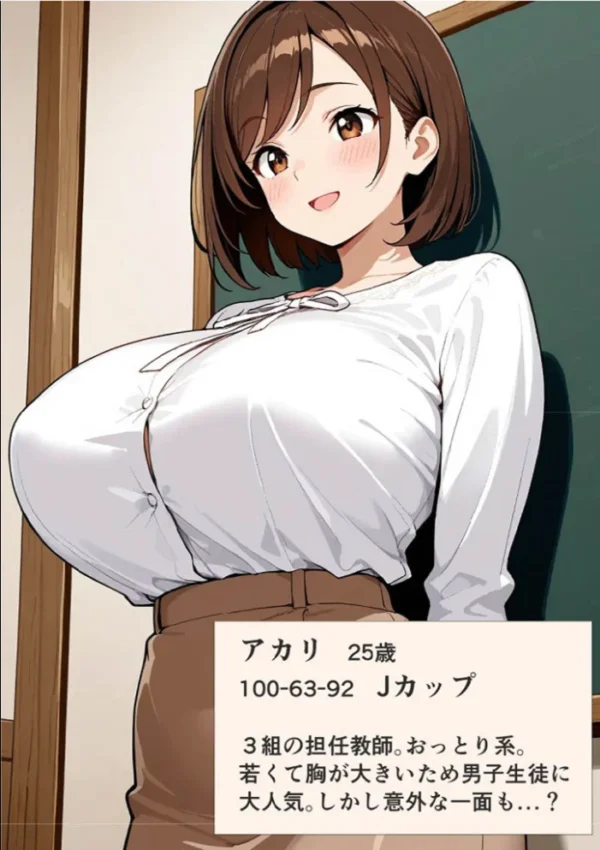エロ漫画:闘乳日誌-美人巨乳教師対決- モザイク版 hitomi サンプル画像