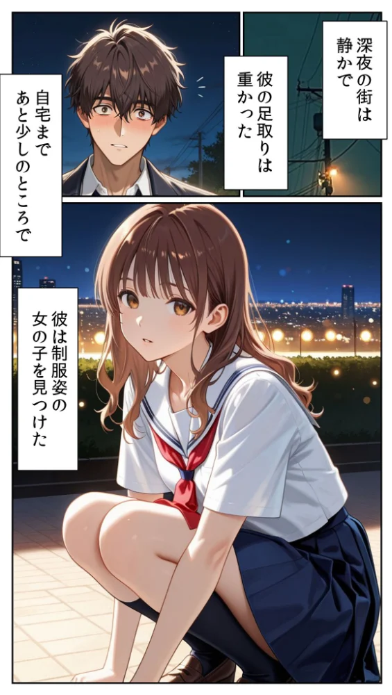エロ漫画:プロポーズに失敗した俺が、制服コスの20歳女子を拾って秘密の背徳浮気SEXした話 モザイク版 hitomi サンプル画像